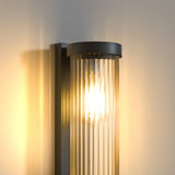 Moderne Cilindrische Metaal & Glas IP65 Waterdichte Buitenlamp - Stralend thuis Amsterdam