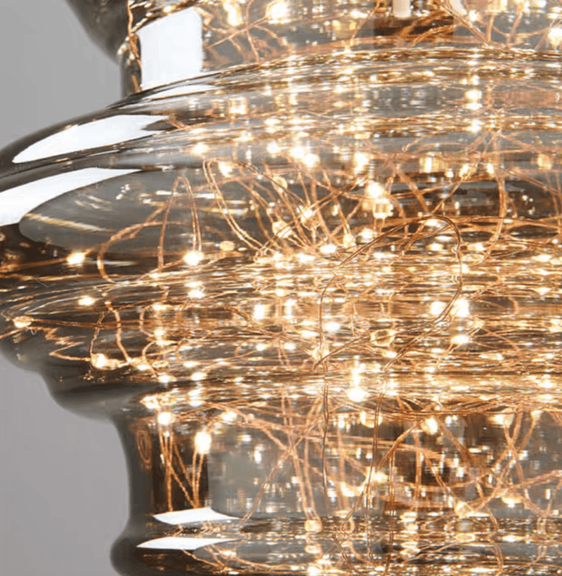 Moderne Grijze Glas Sterrenhemel Hanglamp - Stralend thuis Amsterdam