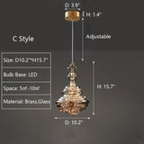 Moderne Grijze Glas Sterrenhemel Hanglamp - Stralend thuis Amsterdam