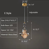 Moderne Grijze Glas Sterrenhemel Hanglamp - Stralend thuis Amsterdam