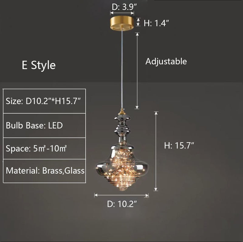 Moderne Grijze Glas Sterrenhemel Hanglamp - Stralend thuis Amsterdam