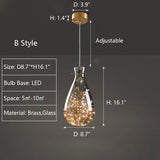 Moderne Grijze Glas Sterrenhemel Hanglamp - Stralend thuis Amsterdam