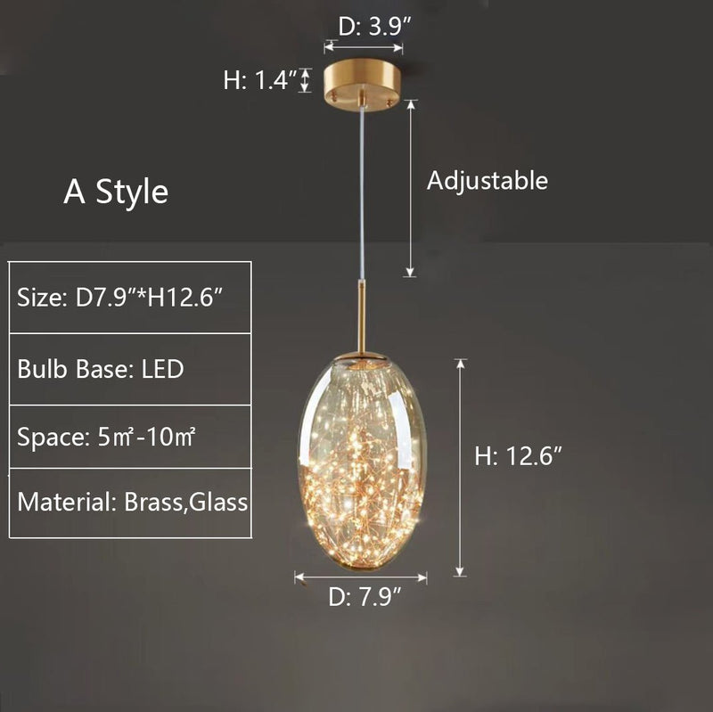 Moderne Grijze Glas Sterrenhemel Hanglamp - Stralend thuis Amsterdam