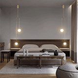 Moderne Hanglamp Glazen Bol 2 - Lichts U - Vormig voor Woonkamer en Slaapkamer - Stralend thuis Amsterdam