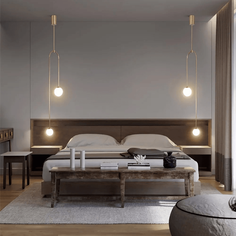 Moderne Hanglamp Glazen Bol 2 - Lichts U - Vormig voor Woonkamer en Slaapkamer - Stralend thuis Amsterdam