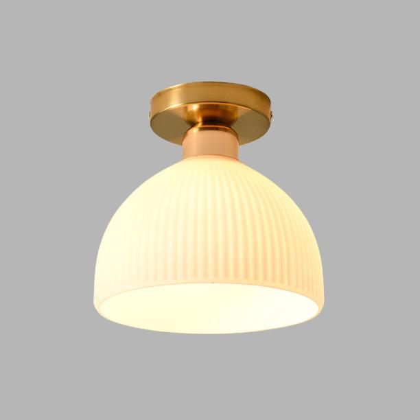 Moderne Melk Wit Glazen Plafondlamp - Stralend thuis Amsterdam