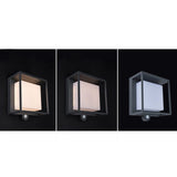 Moderne Rechthoekige Acryl Sensor Zonne - energie IP65 Waterdichte Buitenmuurlamp - Stralend thuis Amsterdam