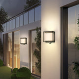 Moderne Rechthoekige Acryl Sensor Zonne - energie IP65 Waterdichte Buitenmuurlamp - Stralend thuis Amsterdam