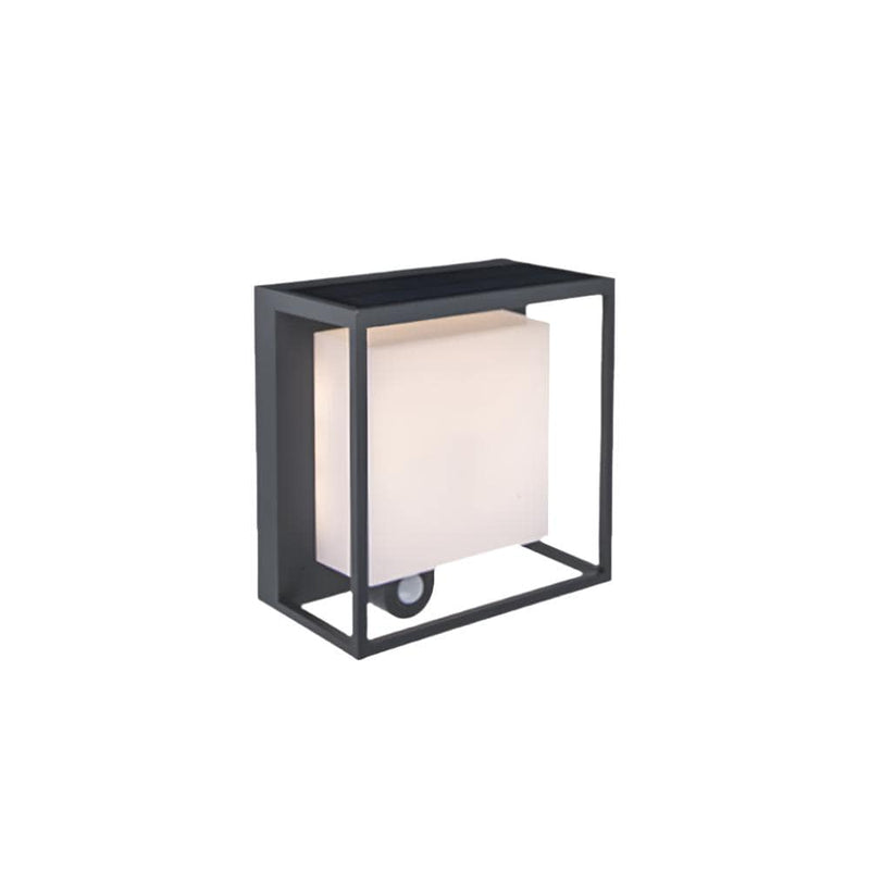 Moderne Rechthoekige Acryl Sensor Zonne - energie IP65 Waterdichte Buitenmuurlamp - Stralend thuis Amsterdam