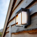 Moderne Rechthoekige Acryl Sensor Zonne - energie IP65 Waterdichte Buitenmuurlamp - Stralend thuis Amsterdam