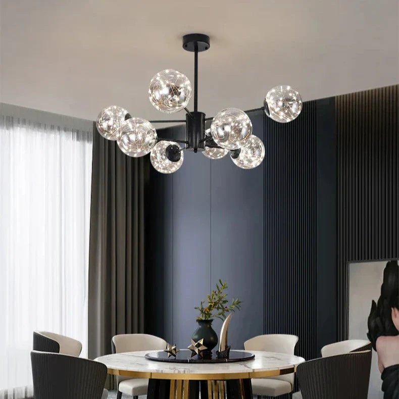 NobleLuminance - Glazen bolkroonluchter - Stralend thuis Amsterdam