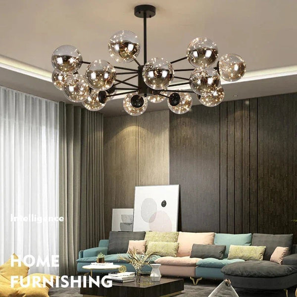 NobleLuminance - Glazen bolkroonluchter - Stralend thuis Amsterdam