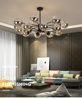 NobleLuminance - Glazen bolkroonluchter - Stralend thuis Amsterdam
