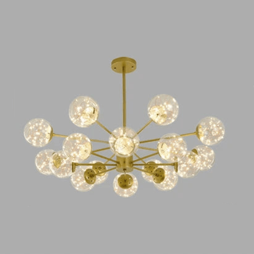 NobleLuminance - Glazen bolkroonluchter - Stralend thuis Amsterdam