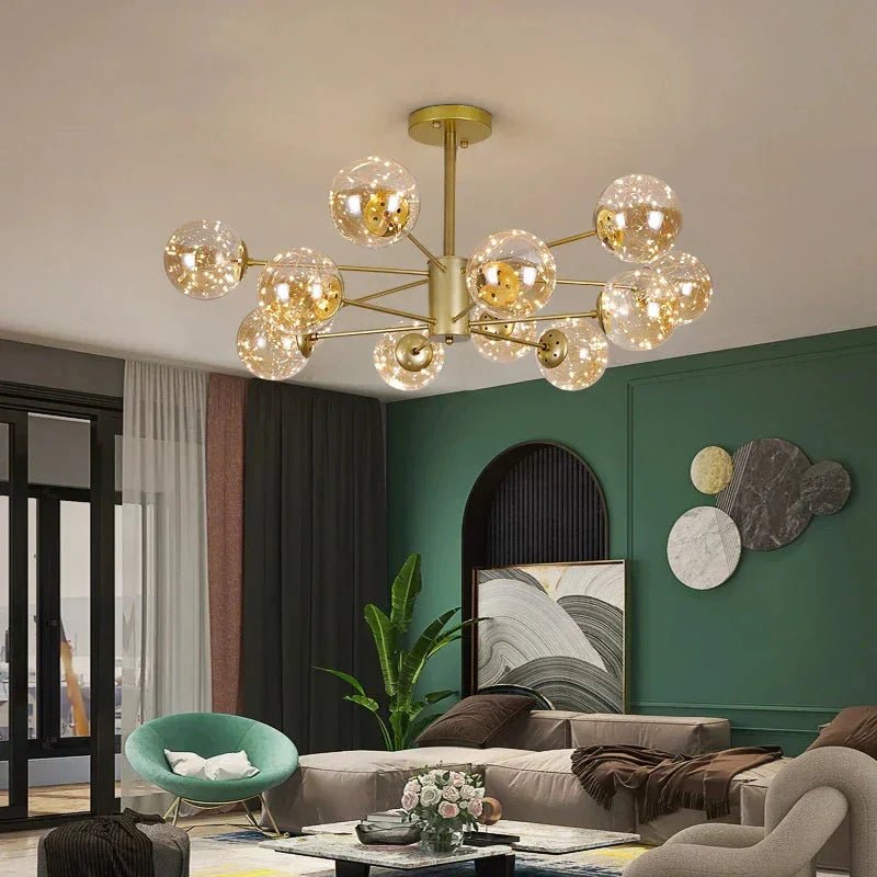 NobleLuminance - Glazen bolkroonluchter - Stralend thuis Amsterdam