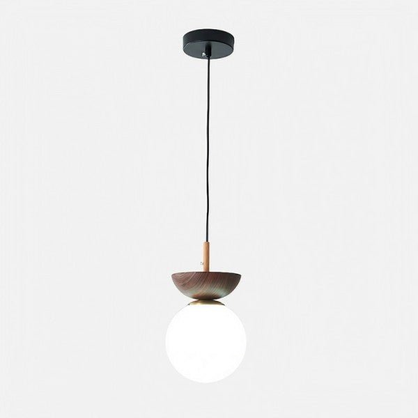 Scandinavische hanglamp van halfhout