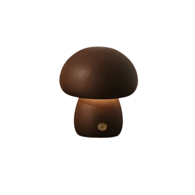 Oplaadbare Houten Paddestoelen Tafellamp - Stralend thuis Amsterdam