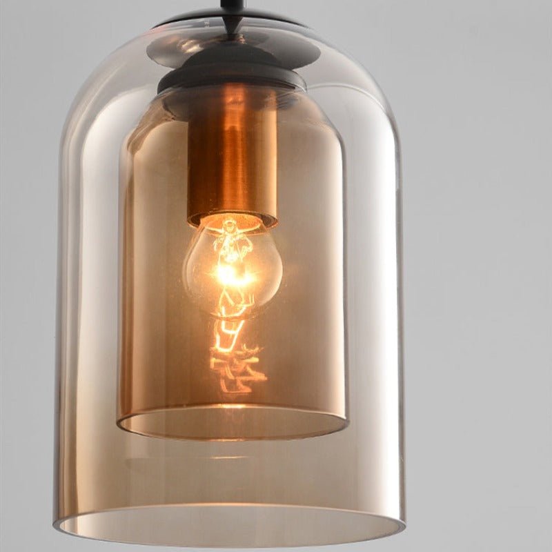 Mica Mid-Century Hanglampen met dubbel glas