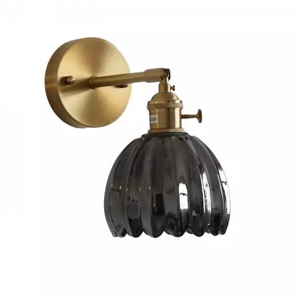 Retro bloemknop tulp glazen wandlamp