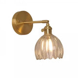 Retro bloemknop tulp glazen wandlamp