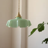 Retro Glazen Bloem Crème Hanglamp