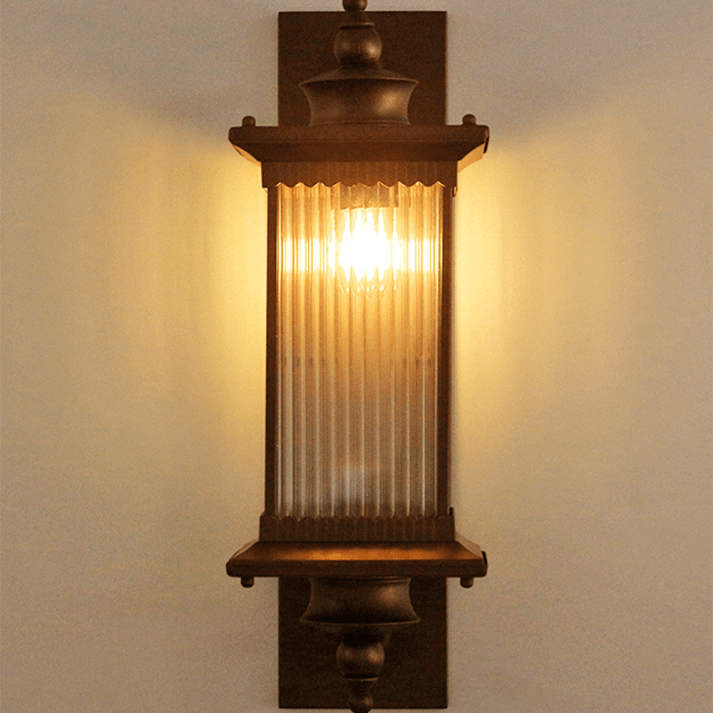 Retro Rechthoekige Buiten Wandlamp - Stralend thuis Amsterdam