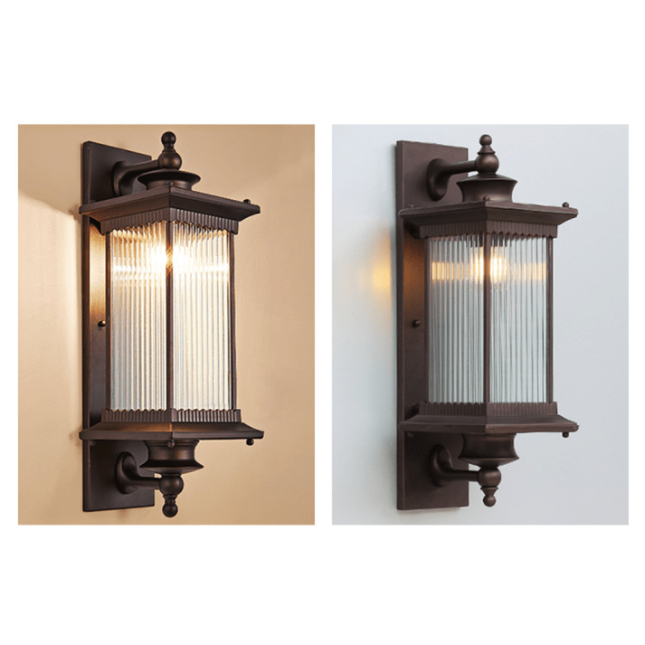Retro Rechthoekige Buiten Wandlamp - Stralend thuis Amsterdam
