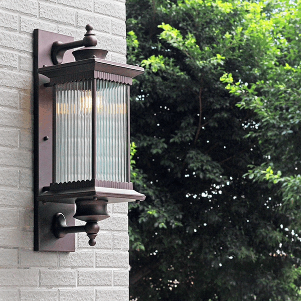 Retro Rechthoekige Buiten Wandlamp - Stralend thuis Amsterdam