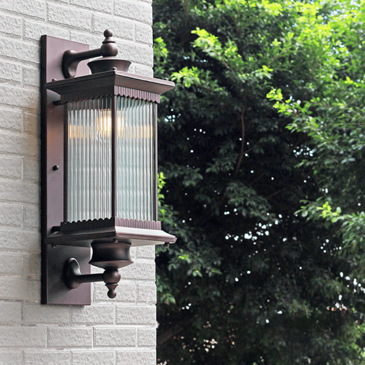 Retro Rechthoekige Buiten Wandlamp - Stralend thuis Amsterdam