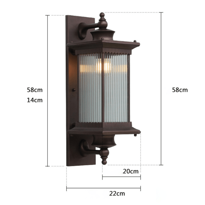 Retro Rechthoekige Buiten Wandlamp - Stralend thuis Amsterdam