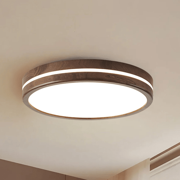 Ronde Houten Plafondlamp - Stralend thuis Amsterdam