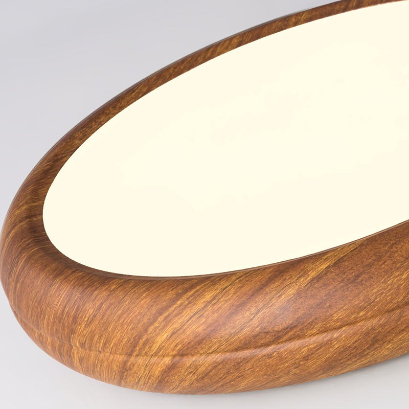 Ronde plafondlamp met houtnerf - Stralend thuis Amsterdam