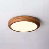 Ronde plafondlamp met houtnerf - Stralend thuis Amsterdam
