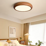 Ronde plafondlamp met houtnerf - Stralend thuis Amsterdam