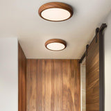 Ronde plafondlamp met houtnerf - Stralend thuis Amsterdam