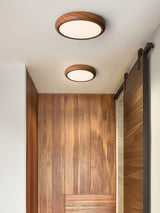 Ronde plafondlamp met houtnerf - Stralend thuis Amsterdam