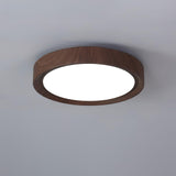 Ronde plafondlamp met houtnerf - Stralend thuis Amsterdam