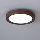 Ronde plafondlamp met houtnerf - Stralend thuis Amsterdam
