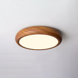 Ronde plafondlamp met houtnerf - Stralend thuis Amsterdam