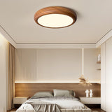Ronde plafondlamp met houtnerf - Stralend thuis Amsterdam