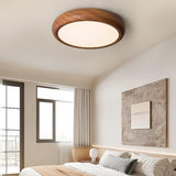 Ronde plafondlamp met houtnerf - Stralend thuis Amsterdam