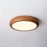 Ronde plafondlamp met houtnerf - Stralend thuis Amsterdam