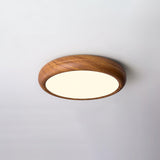 Ronde plafondlamp met houtnerf - Stralend thuis Amsterdam