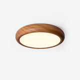 Ronde plafondlamp met houtnerf - Stralend thuis Amsterdam