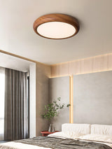Ronde plafondlamp met houtnerf - Stralend thuis Amsterdam