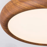 Ronde plafondlamp met houtnerf - Stralend thuis Amsterdam