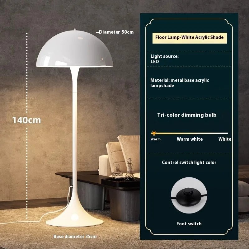 Scandinavisch Deense design LED paddenstoel vloerlamp - Stralend thuis Amsterdam