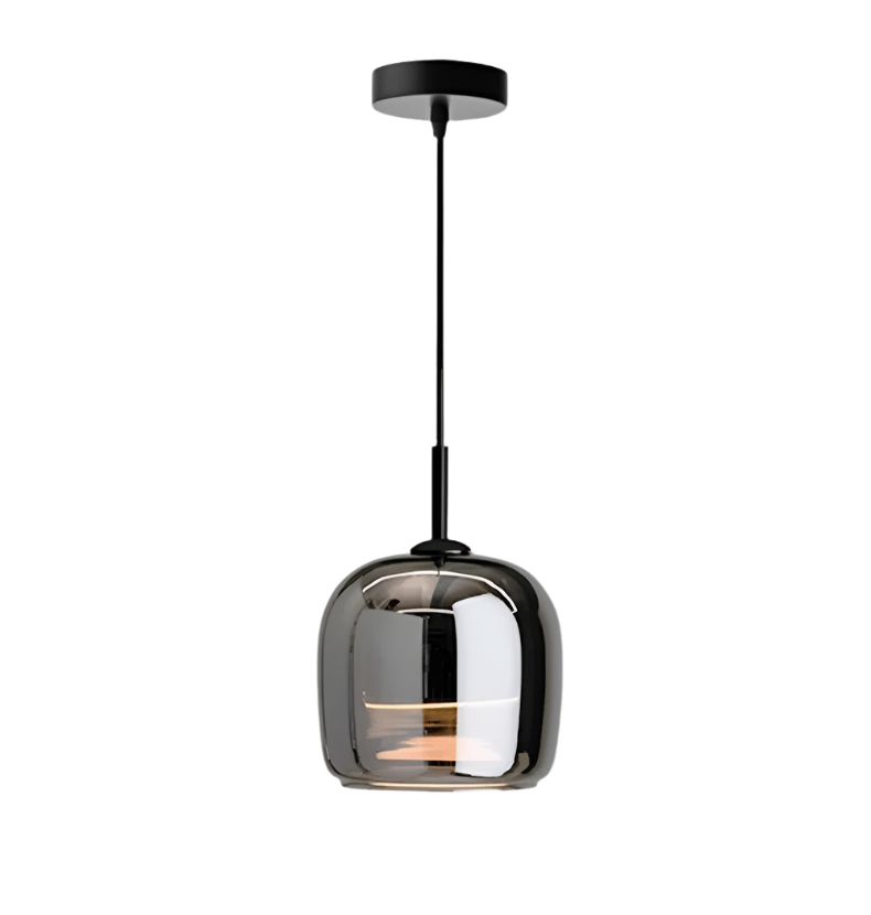 Scandinavisch zwart glazen hanglamp - Stralend thuis Amsterdam