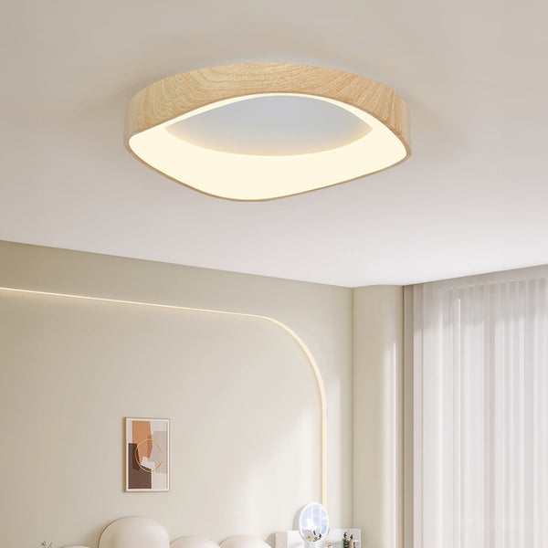 Scandinavische Artistieke Houtnerf Plafondlamp - Stralend thuis Amsterdam