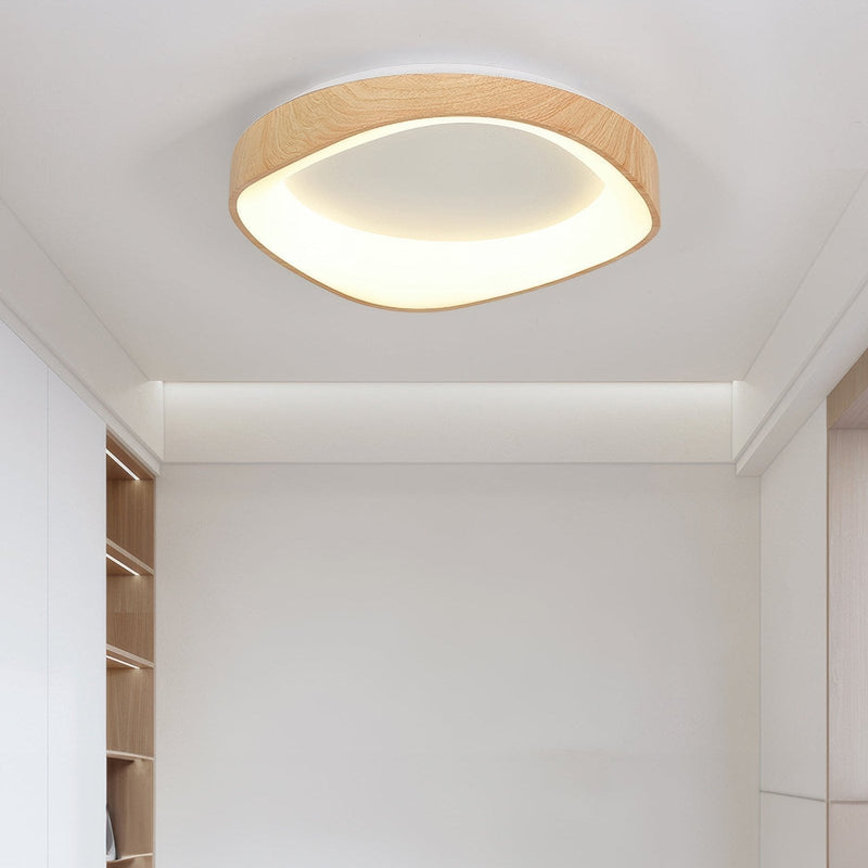 Scandinavische Artistieke Houtnerf Plafondlamp - Stralend thuis Amsterdam